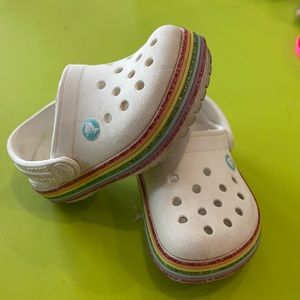 Rainbow Crocs 6C Toddler